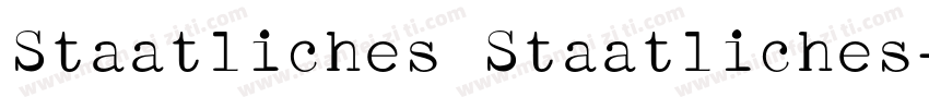 Staatliches Staatliches字体转换